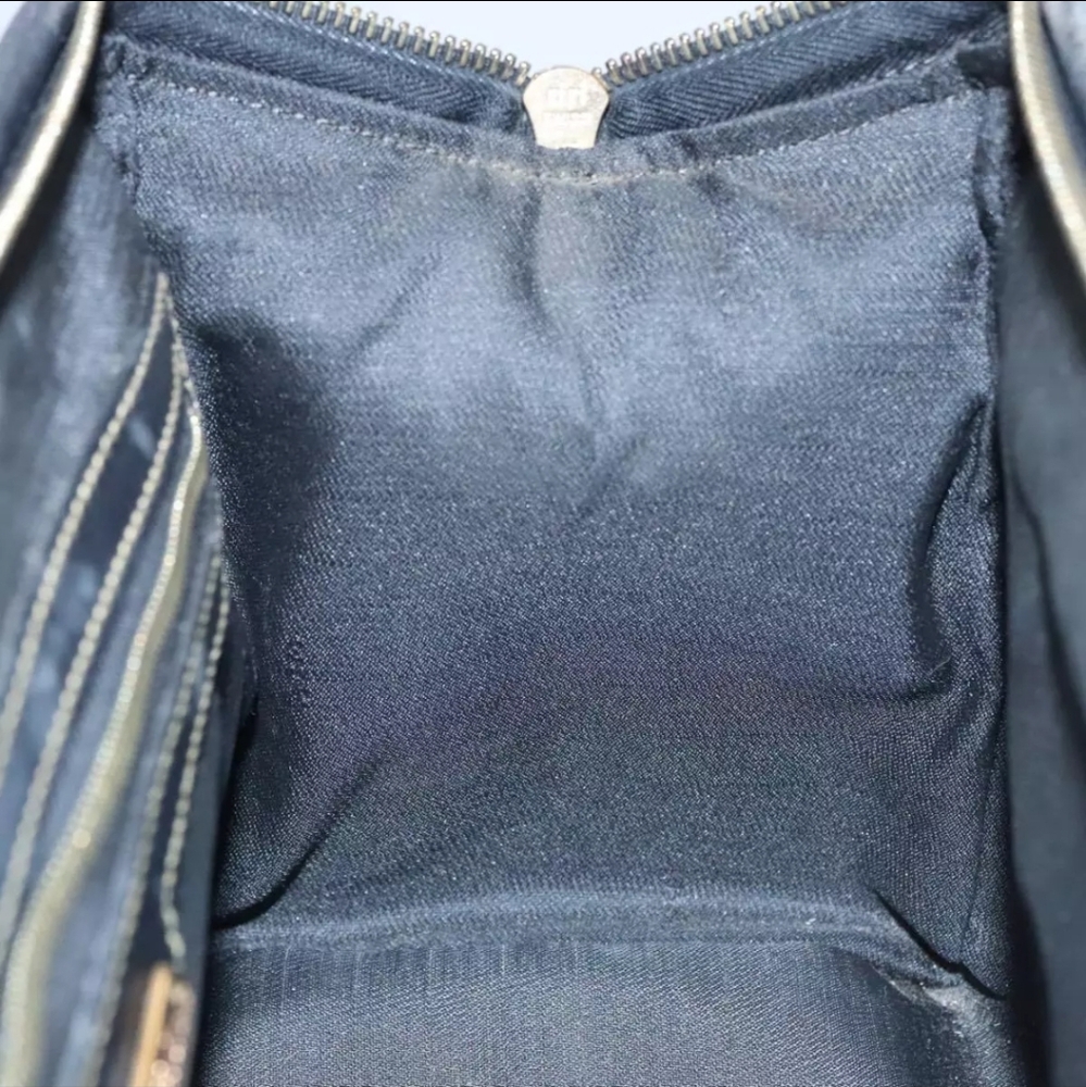 FENDI PECAN CANVAS HANDBAG BROWN/BLACK - Picture 13 of 16